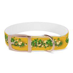 Gold Dog Collar - St Patrick's Day Horseshoe & Coin Design