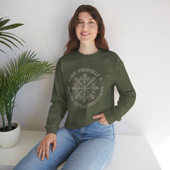 “Have Yourself a Merry Little Christmas” Snowflake Gildan Crewneck Sweatshirt