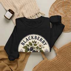 Blackberry Picking Club Crewneck Sweatshirt — Vintage Fruit Patch Design