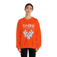 Scary Ghosts Unisex Crewneck Sweatshirt | Halloween Apparel, Spooky Sweatshirt, Ghost Theme, Gift for Halloween Lovers, Cozy Fall Fashion