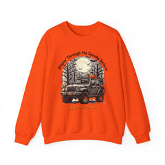 Spooky Adventure Sweatshirt - Jeepin' Through the Spooky Season, Unisex Crewneck, Fall Apparel, Halloween Gift, Cozy Halloween Wear