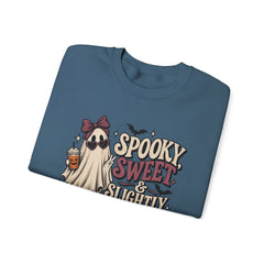 "Spooky Sweet Slightly Unhinged" Halloween Ghost Sweatshirt