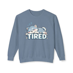 Tired Sleeping Puppy Sweatshirt — Cute Kawaii Nap Dog Crewneck