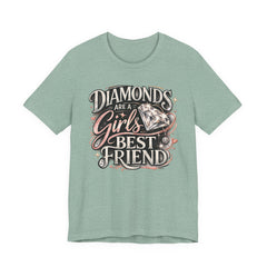 Diamonds Are a Girl's Best Friend T-Shirt – Retro Script Diamond Graphic Tee