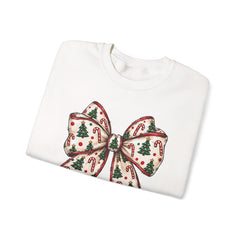 Christmas Bow Crewneck Sweatshirt — Festive Holiday Bow Sweatshirt