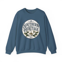 Southern Heritage Crewneck Sweatshirt — Vintage Magnolia Graphic