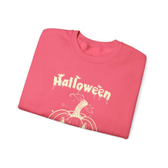 Halloween Pumpkin Sweatshirt, Cozy Fall Apparel, Unisex Crewneck, Perfect for Halloween, Fall Fashion, Pumpkin Spice Lover Gift