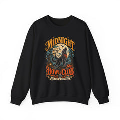 Midnight Howl Club Sweatshirt — Moonlit Wolves Graphic Crewneck