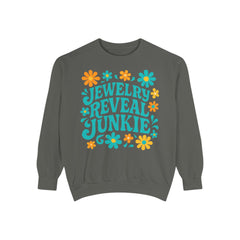 Jewelry Reveal Junkie Sweatshirt - by Comfort Colors- Retro, 70s