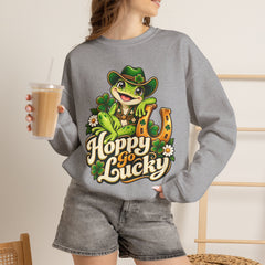 Hoppy Go Lucky Frog St. Patrick’s  Day Sweatshirt
