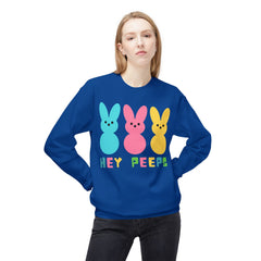 Hey Peeps Midweight Softstyle Fleece Crewneck Easter Sweatshirt