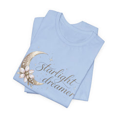 Starlight Dreamer Tee — Moon & Floral Graphic Shirt