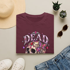 "Dead Gorgeous" T‑Shirt- Skull Floral- Halloween Vibes