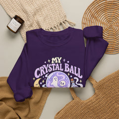 Doomed Crystal Ball Crewneck Sweatshirt — Cute Pastel Gothic Fortune-Telling Graphic