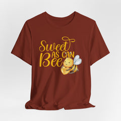 Sweet As Can Bee - Unisex Jersey Tee - Cute Bee Graphic T-Shirt