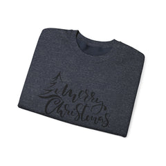 "Merry Christmas" Crewneck, Unisex Sweater, Winter Fashion, Festive Apparel, Holiday Gift, Christmas tree