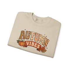 "Autumn Vibes" Graphic Fall Pullover Crewneck Sweatshirt