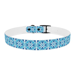 Dog Collar- Blue Mexican Talavera Tile Print