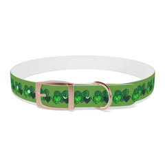 Copy of Dog Collar - Green Leprechaun Hats and Green Hearts Design