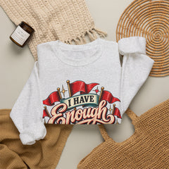 "I Have Enough Red Flags, Thanks" Vintage Banner Graphic Valentine Sweatshirt