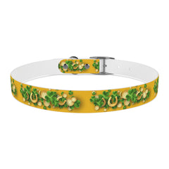 Gold Dog Collar - St Patrick's Day Horseshoe & Coin Design