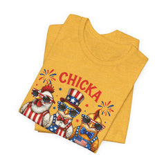 Chicka Boom Boom Patriotic Chickens Tee - 4th of July USA Shirt