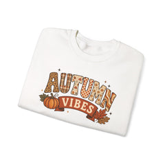 "Autumn Vibes" Graphic Fall Pullover Crewneck Sweatshirt