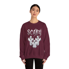 Scary Ghosts Unisex Crewneck Sweatshirt | Halloween Apparel, Spooky Sweatshirt, Ghost Theme, Gift for Halloween Lovers, Cozy Fall Fashion