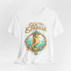 Sea the Sparkle Seahorse T-Shirt — Nautical Mermaid Beach Tee