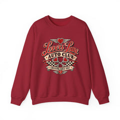 Lovers Lane Auto Club Vintage Racing Graphic Crewneck Sweatshirt- Valentine