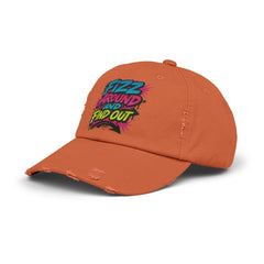 Fizz Around and Find Out Unisex Distressed Cap, Casual Hat, Trendy Headwear, Fizz Jewelry Reveals