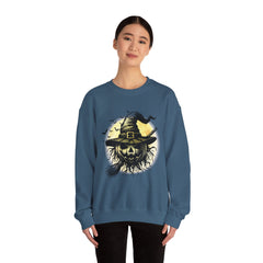 Halloween Witch Sweatshirt, Unisex Sweatshirt for Fall, Cozy Crewneck for Halloween Parties, Spooky Season Apparel, Gift for Witch Lovers
