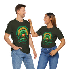 St. Patrick's Day Rainbow LeprechaunTee - Unisex Short Sleeve Shirt