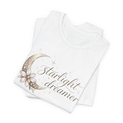 Starlight Dreamer Tee — Moon & Floral Graphic Shirt