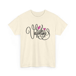 Valentine Script Tee — Romantic Hearts Graphic T-Shirt