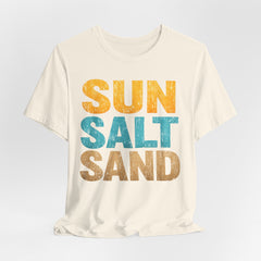 Sun Salt Sand Beach T-Shirt — Retro Coastal Summer Tee