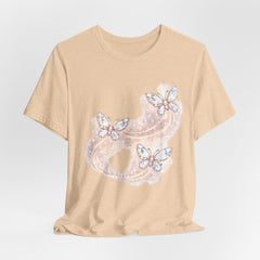 Butterfly Sparkle Tee — Pastel Crystal Butterflies Graphic T-Shirt