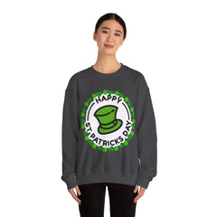 Happy St. Patrick's Day Unisex Crewneck- Leprechaun Hat