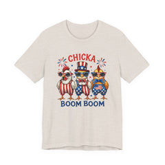 Chicka Boom Boom Patriotic Chickens Tee - 4th of July USA Shirt