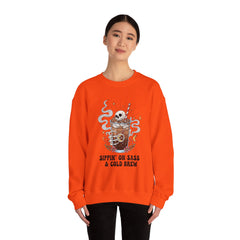 Sassy Coffee Sweatshirt - Cozy Unisex Crewneck, Halloween Fashion, Gift for Coffee Lovers, Fall Apparel, Cute Casual Style