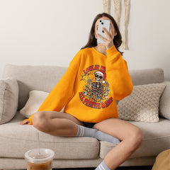 Christmas Skeleton Unisex Sweatshirt - Rude Humor - Party Sweatshirt- Holiday Humor