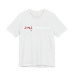 Love Signature T-Shirt – Minimal Red Script Tee
