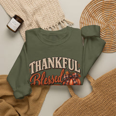 "Thankful, Blessed & a Little Stressed" Fall Pumpkin Sweatshirt