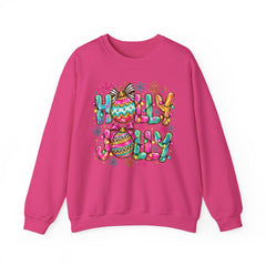 Holly Jolly Crewneck Gildan Sweatshirt — Colorful Christmas Ornament Holiday Sweater