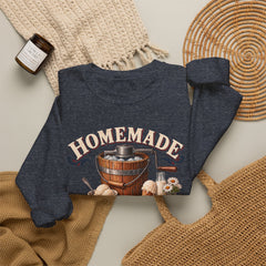 Crewneck Sweatshirt — "Homemade Ice Cream Social" Vintage Ice Cream Maker Design