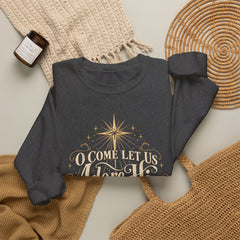 O Come Let Us Adore Him Crewneck Sweatshirt — Nativity Christmas Sweatshirt
