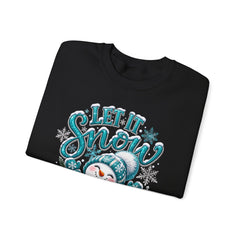 Let It Snow Snowman Crewneck Sweatshirt — Cozy Holiday Winter Pullover
