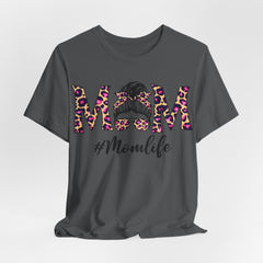Mom Life Cheeta Print Unisex Jersey Tee - Fun Floral Design for Mothers