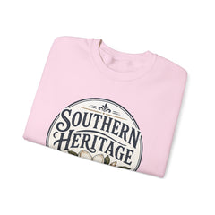Southern Heritage Crewneck Sweatshirt — Vintage Magnolia Graphic