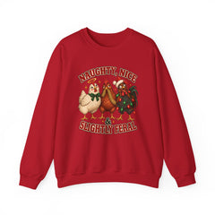 "Naughty, Nice & Slightly Feral" Holiday Christmas Crewneck Sweatshirt